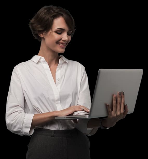 Professional software engineer working on a laptop — top 3% vetted talent